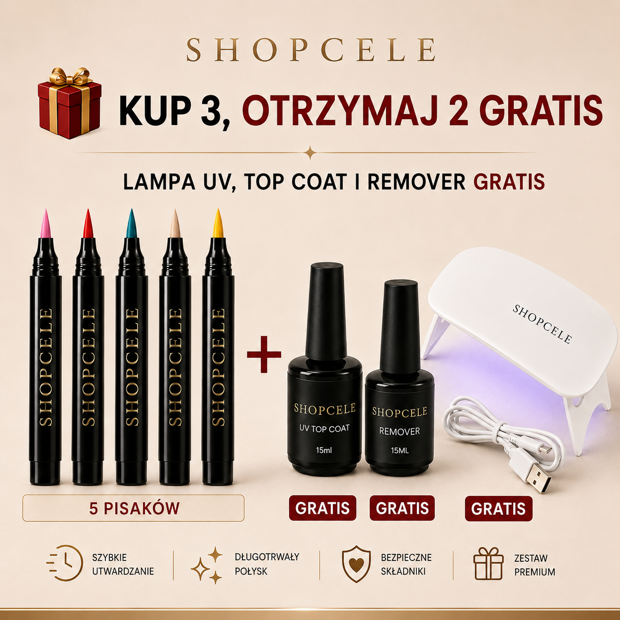5 Pisaków do Paznokci – Oferta Specjalna
